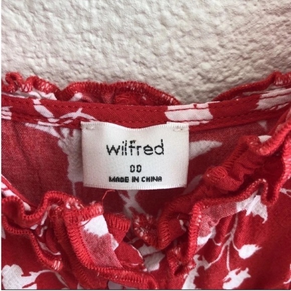 Aritzia Wilfred Lealia Floral Ruffle Button Midi Dress - Picture 7 of 8